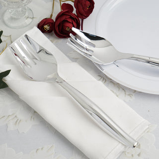 10" Silver Large Serving Forks - Elegant and Convenient