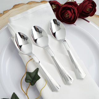 Elegant Light Silver Disposable Tea Coffee Spoons