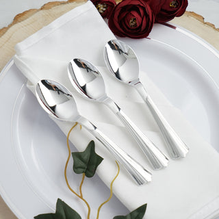 Elegant Silver Disposable Tea Spoons for Stylish Events