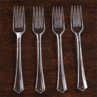 Convenient and Cost-Effective Bulk Pack of Clear Heavy Duty Disposable Forks