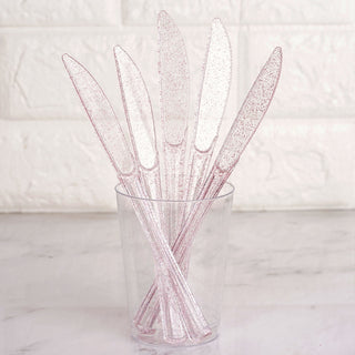 Create a Glamorous Tablescape with our Blush Glitter Cutlery Set