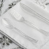 25 Pack - 7inch Clear Silver Glittered Heavy Duty Plastic Spoons, Utensils