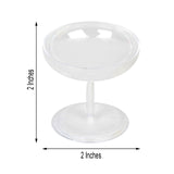 12 Pack | 2Inch Clear Party Favor Dessert Cups Wedding Treat Candy Dishes