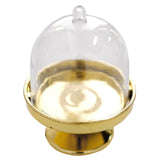 12 Pack | 3 inch Gold Mini Cake Stand Bell Jars, Candy Container #whtbkgd