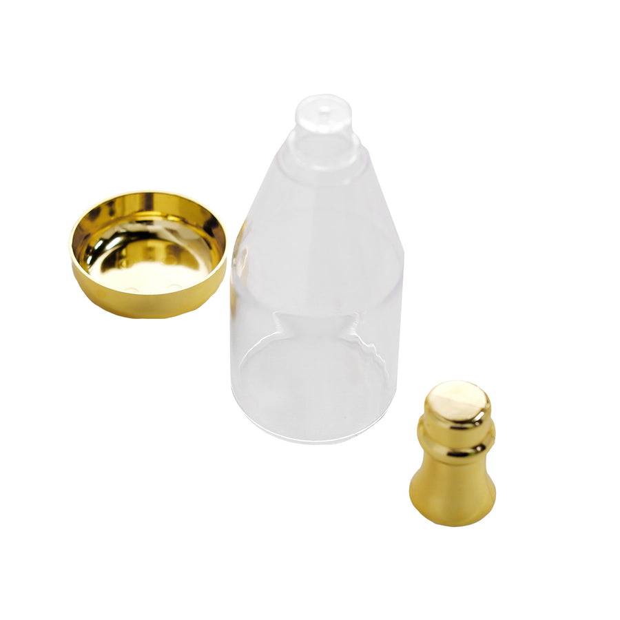 12 Pack | Mini Champagne Bottle Party Favor Candy Treat Gift Container - Metallic Gold 6Inch
