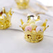 12 Pack | Gold Fillable Mini Crown Party Favor Candy Treat Containers - 3Inch