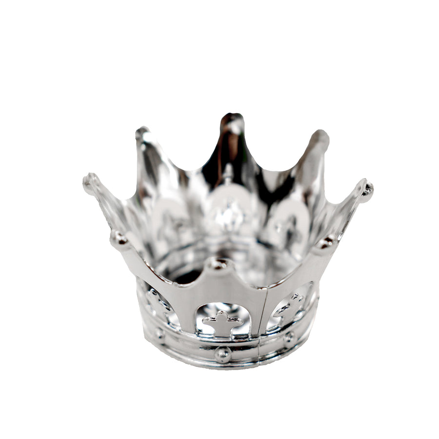 12 Pack | 3 inch Silver Crown Wedding Favors, Party Favors#whtbkgd