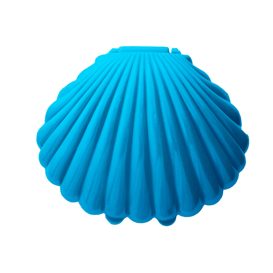 12 Pack | 3.5Inch Blue Seashell Party Favor Gift Boxes, Treat Candy Goodie Box For Beach Wedding & Baby Showers#whtbkgd