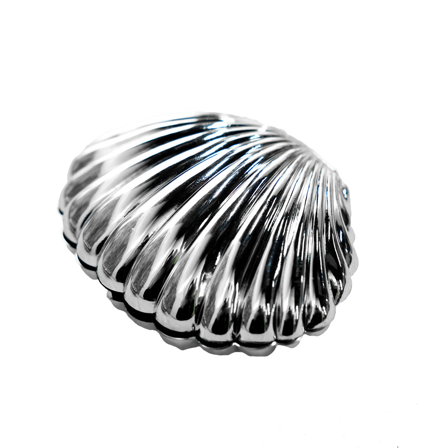 12 Pack | 3.5inch Silver Plastic Sea Shell Decor, Table Accents, Vase Filler, Table Scatter
