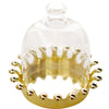 12 Pack | Gold Crown Party Favor Gift Boxes, Candy Treat Containers With Clear Dome Lid- 4Inch#whtbkgd
