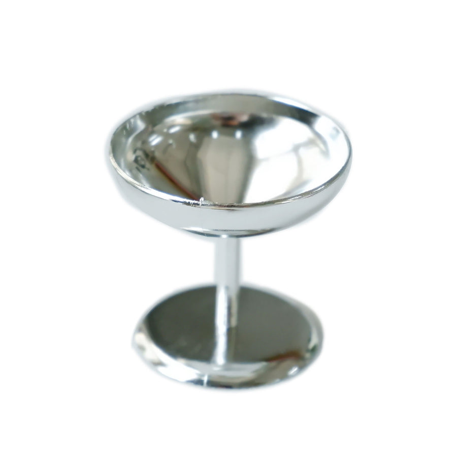 12 Pack | 2inch Silver Party Favor Dessert Cup Candy Dishes, Mini Treat Pedestal Stands#whtbkgd