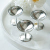 12 Pack | 2inch Silver Party Favor Dessert Cup Candy Dishes, Mini Treat Pedestal Stands