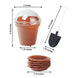 12 Pack 4inch Terracotta (Rust) Succulent Planter Pots Ice Cream Dessert Cups With Clear Lids