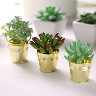 Add a Touch of Elegance with Gold Mini Planter Treat Party Favor Boxes