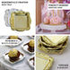 12 Pack | Gold Square Baroque Mini Party Favor Candy Tray Treat Gift Display Serving Plate
