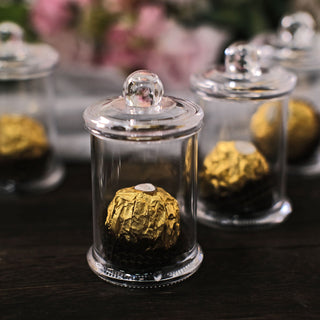 Clear Plastic Candy Jars for Organized Event Decor