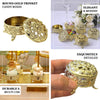 12 Pack | 2.5inch Metallic Gold Vintage Plastic Wedding Favor Boxes