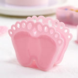 12 Pack | 3.5inch Pink Baby Feet Favor Containers, Baby Shower Party Favors#whtbkgd