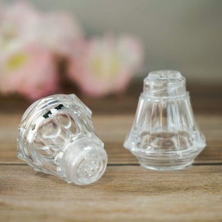Clear Plastic Salt and Pepper Shakers - A Stylish Addition to Your Kitchen or Table