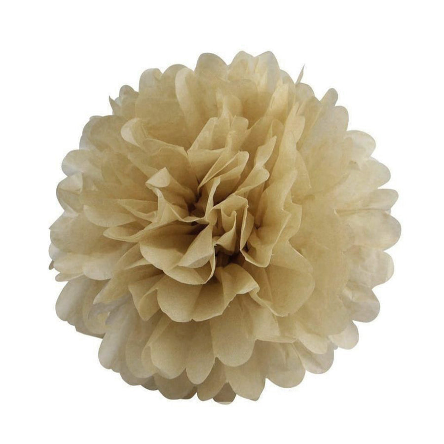 Champagne Paper Tissue Fluffy Pom Pom Flower Balls - Affordable and Glamorous Party Decorations