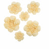 6 Pack Ivory & Cream Giant Paper Flowers Peony Assorted Sizes - 12" | 16" | 20" #whtbkgd