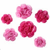 6 Pack Pink & Fuchsia Giant Paper Flowers Peony Assorted Sizes - 12" | 16" | 20" #whtbkgd