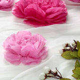 6 Pack Pink & Fuchsia Giant Paper Flowers Peony Assorted Sizes - 12" | 16" | 20"