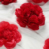 6 Pack Red & Wine Giant Paper Flowers Peony Assorted Sizes - 12" | 16" | 20"