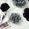 6 Pack Peony Paper Artificial Flowers | Wall Flowers | Assorted Size 7" | 9" | 11" - Black/Charcoal