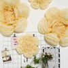 6 Pack Ivory & Cream Assorted Size Paper Peony Flowers - 7" | 9" | 11"