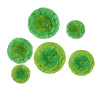 6 Multi Size Pack | Carnation Mint Green Dual Tone 3D Wall Flowers Giant Tissue Paper Flowers - 12",16",20"