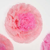6 Multi Size Pack | Carnation Blush | Pink 3D Wall Flowers Giant Tissue Paper Flowers - 12",16",20"#whtbkgd