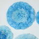 6 Multi Size Pack | Carnation Aqua Blue Dual Tone 3D Wall Flowers Giant Tissue Paper Flowers - 12",16",20"#whtbkgd