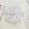 6 Multi Size Pack | Carnation White Dual Tone 3D Wall Flowers Giant Tissue Paper Flowers - 12",16",20"#whtbkgd