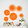 Pack of 6 | Coral/Orange | Multi-size Carnation 3D Giant Paper Flowers | 7”/9”/11”