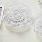 Pack of 6 | White | Multi-size Carnation 3D Giant Paper Flowers