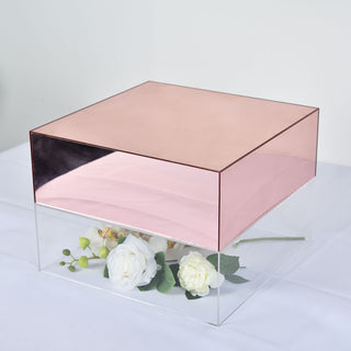 Add a Touch of Elegance with the Rose Gold Acrylic Pedestal Riser