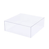 Clear Acrylic Cake Box Stand, Transparent Display Box Pedestal Riser with Hollow Bottom#whtbkgd