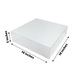 18x18Inch | Silver Acrylic Cake Box Stand, Mirror Finish Display Box Pedestal Riser