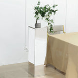 40 inches Floor Standing Silver Mirror Finish Acrylic Pedestal Risers 