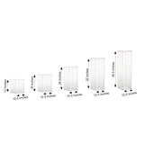Set of 5 | Clear Acrylic Pedestal Risers & Floor Standing | Transparent Acrylic Display Boxes with Interchangeable Lid and Base | 12" | 16" | 24" | 32" | 40"