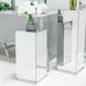 Set of 5 | Silver Mirror Finish Acrylic Pedestal Risers 