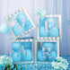 2pcs Transparent DIY Balloon Boxes, Baby Shower Party Decoration Boxes Iridescent Edges