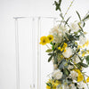 48inch Clear Acrylic Floor Vase Flower Stand With Mirror Base, Wedding Column