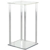 24inch Clear Acrylic Wedding Table Centerpiece Vase With Square Mirror Base#whtbkgd