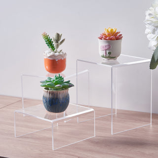 Assorted Size Clear Acrylic Cupcake Dessert Display Stands