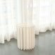 16inch Ivory Cylinder Display Column Stand, Pillar Pedestal Stand With Top Plate

