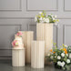 32inch Ivory Cylinder Display Column Stand, Pillar Pedestal Stand With Top Plate