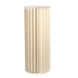 40inch Ivory Cylinder Display Column Stand, Pillar Pedestal Stand With Top Plate#whtbkgd