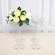 4 Pack | 17.5" Long Stem Martini Flower Vase Clear Plastic Centerpieces